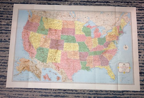 Vintage rand mcnally map - map, of
