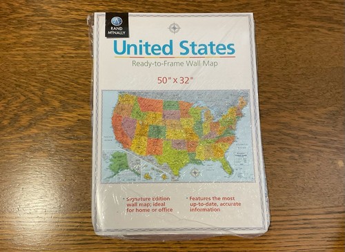 Brand new wall map - new, us